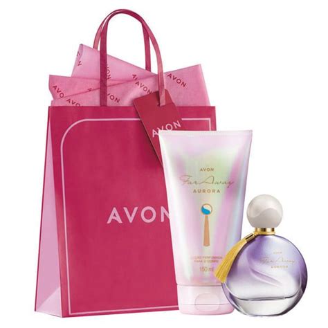 Kit Far Away Aurora Deo Parfum Loção Perfumada Para Corpo Avon