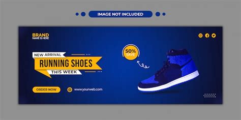 Premium Psd Running Shoes Facebook Timeline Cover And Web Template