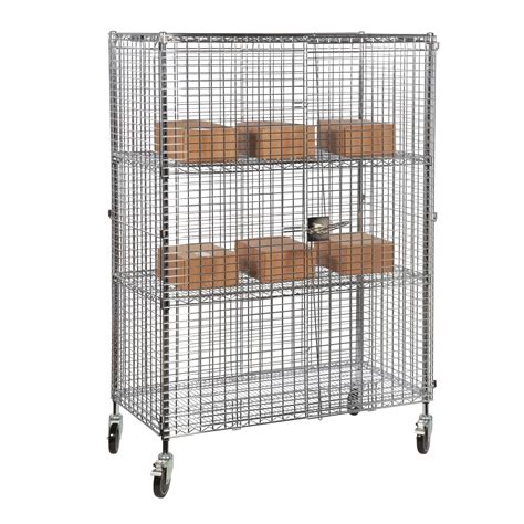 Mobile Wire Security Cage with 3 Shelves - Storage N Stuff