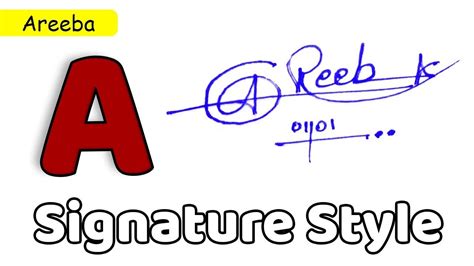 Areeba Name Signature Style A Signature Style Signature Style Of My