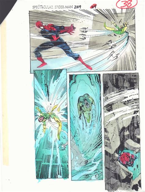 Spectacular Spider Man 229 P 38 Color Guide Art Spider Man Vs