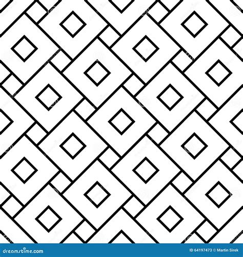 Vector Modern Seamless Geometry Pattern Squares Black And White