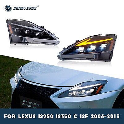 LED Headlights For Lexus IS250 350 C ISF 2006 2013 Start Up Animation