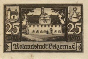 Banknote Pfennig German Notgeld Belgern A Elbe Grm