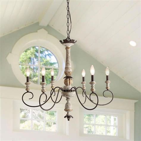 Light Shabby Chic French Country Chandeliers Retro White Lnc Home