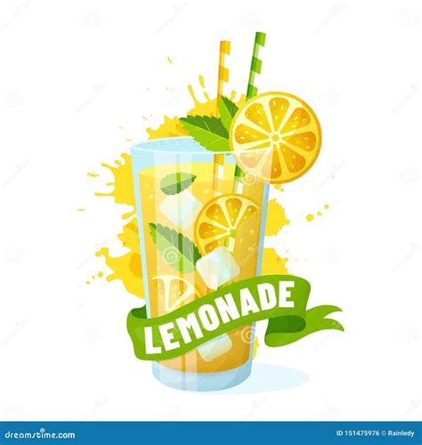 Lemonade Vector Illustration Isolated On White Background