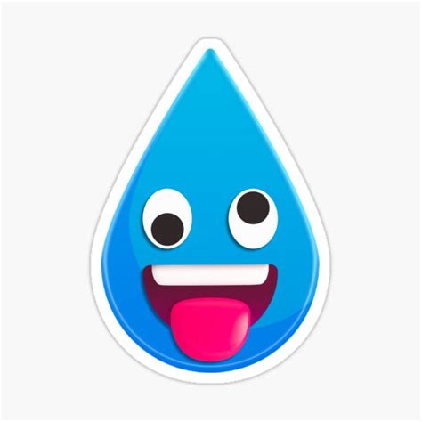 "Water Drop Emoji - Cute" Sticker for Sale by IceSnake | Redbubble