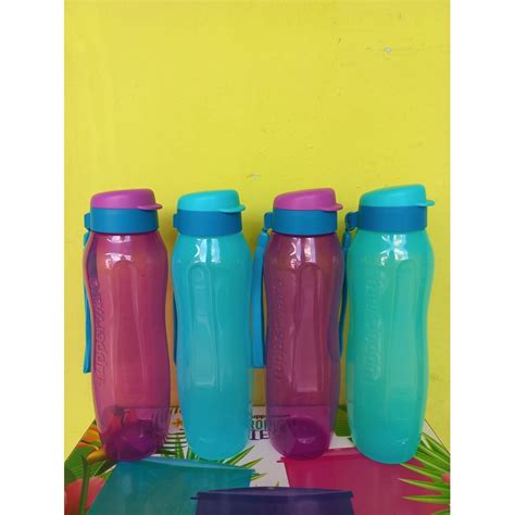 Jual Eco Bottle Liter Warna Ungu Dan Biru Botol Minum Shopee Indonesia