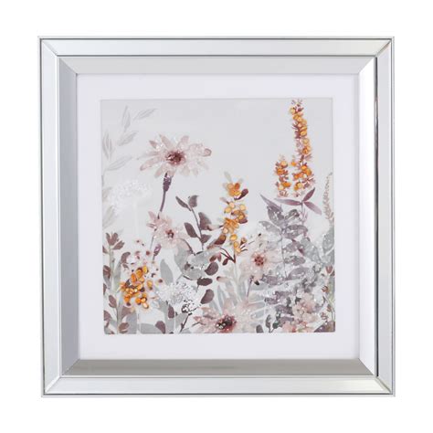 Floral Embellished Framed Art