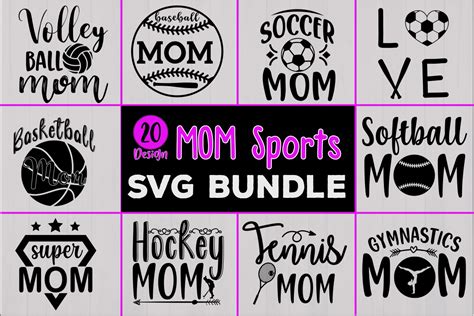 Sports Mom Svg Bundle Bundle · Creative Fabrica