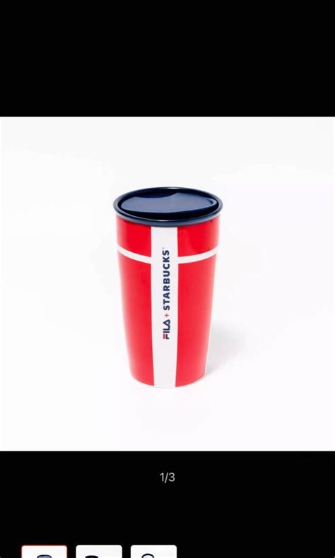 Starbucks X Fila Double Walled Ceramic Mug Furniture Home Living