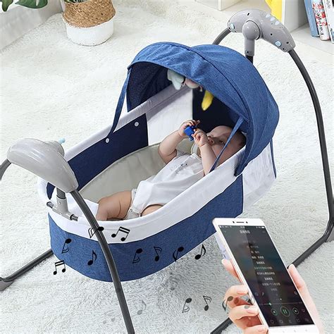 Berceau électrique pour bébé Lit bébé Balançoire pour bébé Intérieur 5