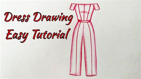 How To Draw A Beautiful Girl Dress Drawing Design Easy Fashion ...