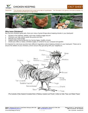 Fillable Online Chicken Keeping Forms Fact Sheets Fax Email Print