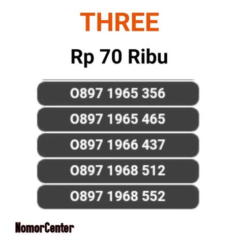 Jual Nomer Cantik Three 11 Digit Murah Tc2 979 Di Lapak Nomor Center