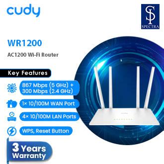 Cudy WR1200 5 In 1 AC1200 Router Mesh Repeater WISP Access Point