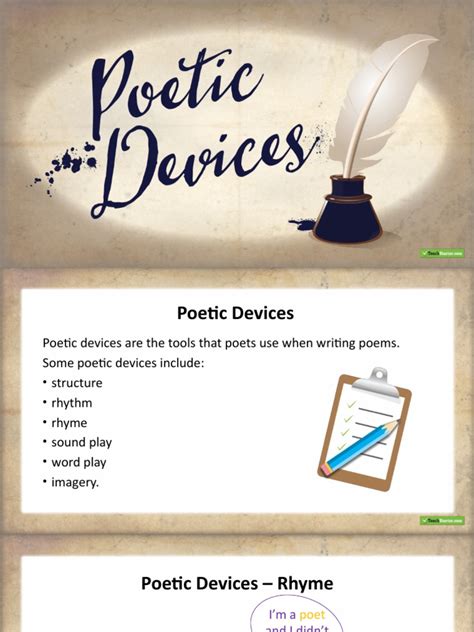 Poetic Device | PDF | Poetry | Rhyme