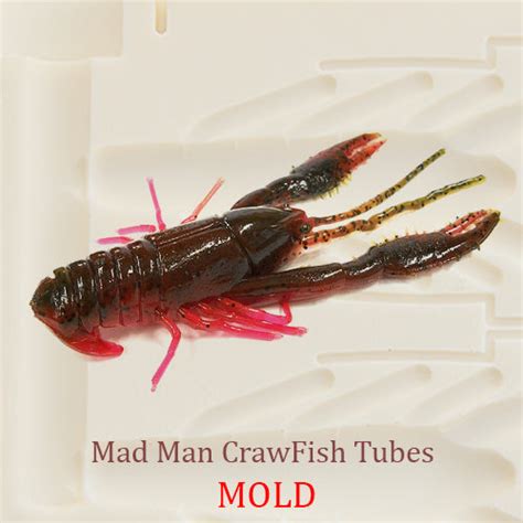 Mad Man CrawFish Tubes Fishing Soft Plastic Bait Mold DIY Lure – Authentic Handmade