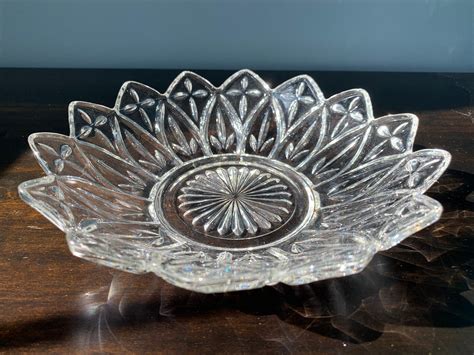 Vintage Petal Clear By Federal Glass Round Coupe Bowl Etsy