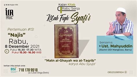 Live Matn Al Ghayah Wa Taqrib 13 Bab Najis Ustadz Mahyuddin