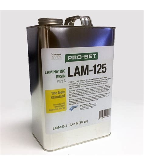 Low Viscosity Epoxy Laminating Resin LAM 125 PRO SET 5 Kg