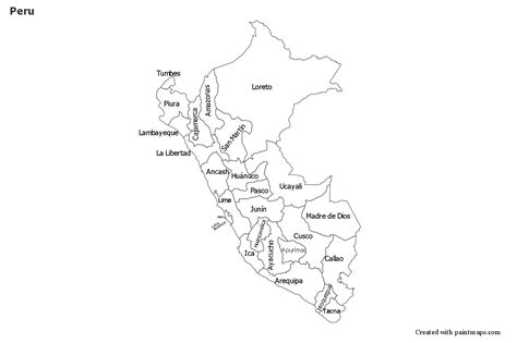 Sample Maps For Peru Black White Map Vector Map County Map