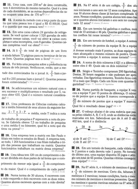 Matematica Prof. André: Exercício 7º ano problemas com equações