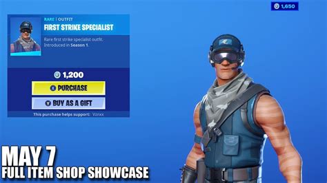 Fortnite Item Shop First Striker Specialist Skin Is Back May 7