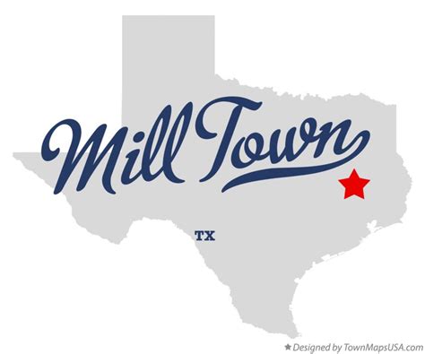 Map of Mill Town, TX, Texas