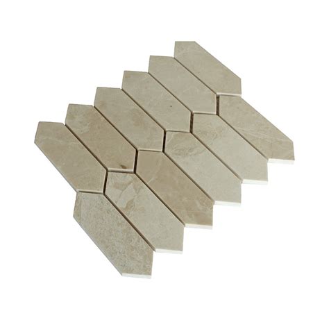 Beige Marmor Mosaik Long Hexagon Ekosten Se