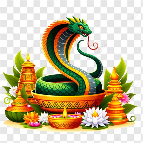 Happy Nag Panchami Celebration Vector Image Happy Nag Indian Festival