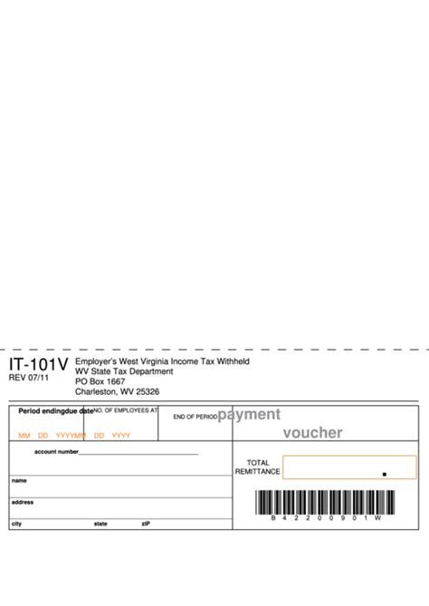 Form It V Employer S West Virginia Income Tax Withheld Printable