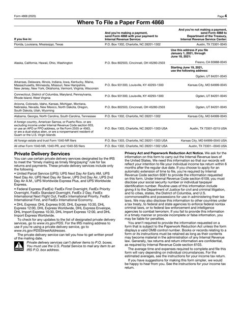 Irs Form 4868 2020 Fill Out Sign Online And Download Fillable Pdf