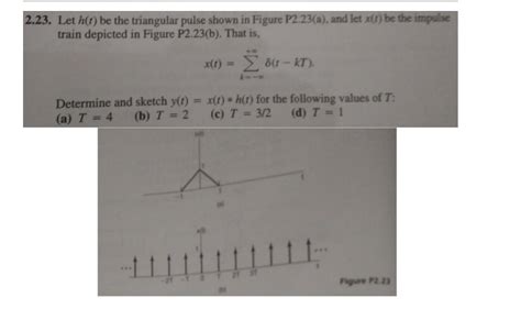 Solved Let H T Be The Triangular Pulse Shown