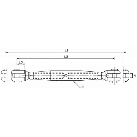 Bronze Braced Body Turnbuckle With Machined Fixed Fork Fixed Fork