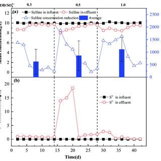 Changes In Sulfate Concentration A And S 2 Concentration B In The