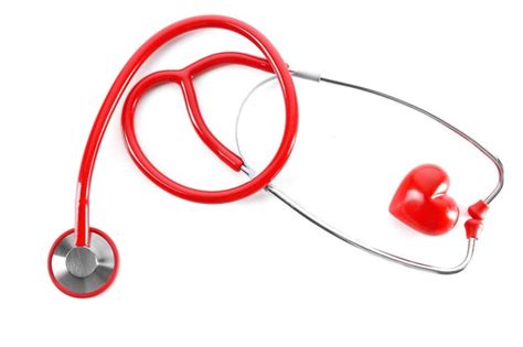 Premium Photo Red Stethoscope With Heart Isolated On White