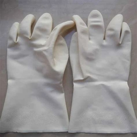 Plain White Pvc Hand Gloves For Shipping Handling Finger Type Full