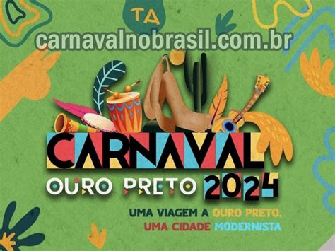 Programação Carnaval 2024 em Ouro Preto em Minas Gerais Sortimentos