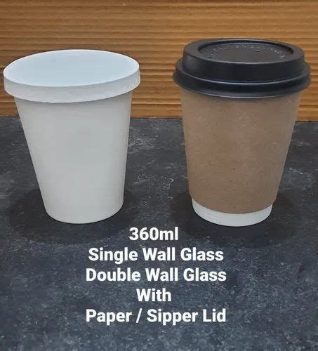 Packet Size Pcs Brown And White Ml Paper Cups Single Double