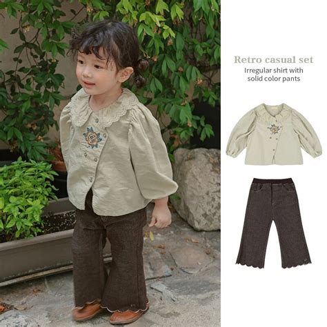 Ensemble Cor En Pour M Re Et Enfant Chemise Manches Longues Brod E Et