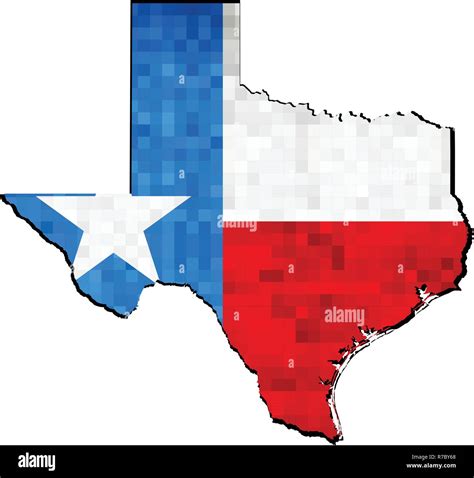 Grunge Texas Map With Flag Inside Illustration Map Of Texas Vector