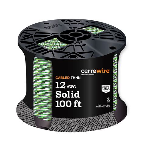 Cerrowire Ft Black White Green Solid Copper Thhn Wire