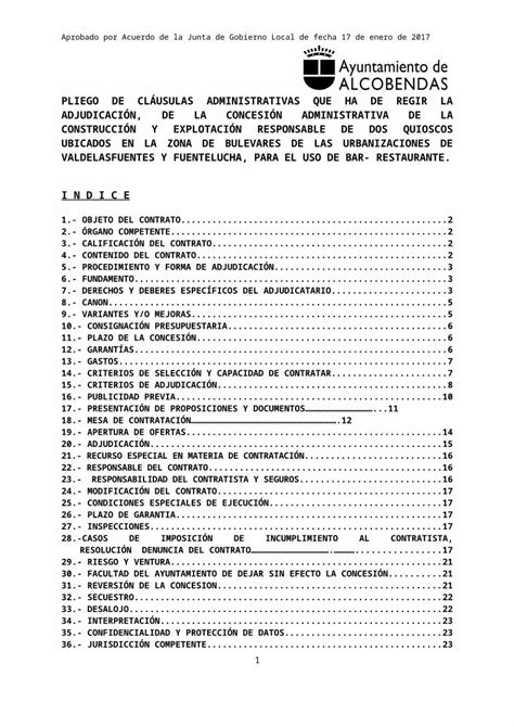 DOCX MODELO DE PLIEGO TIPO BORRADOR 14 Web ViewPara La