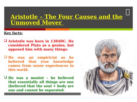 Aristotle - The Four Causes and the Unmoved Mover | Teaching Resources