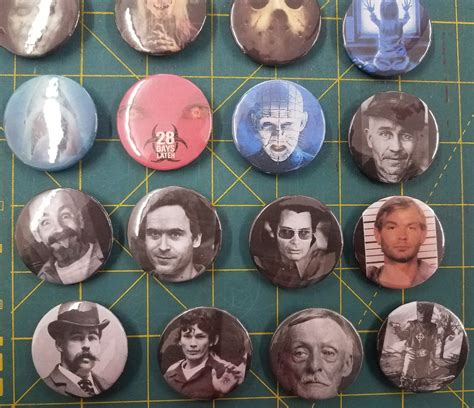 Horror Movies And Serial Killer Pinback Buttons Etsy