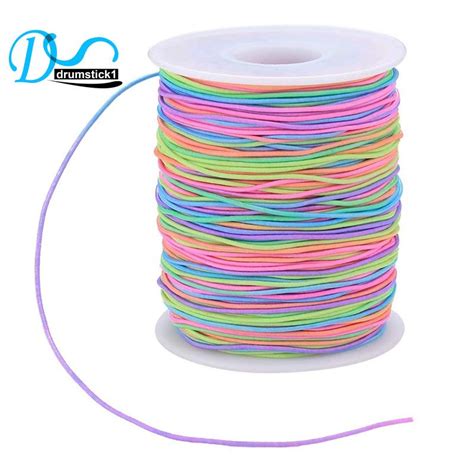 【high Quality】elastic Cord Beading Cords Threads Rainbow Color Stretch String Cord Fabric