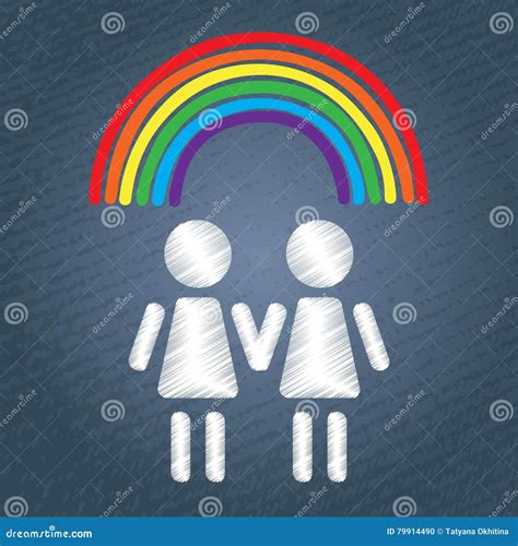 Happy Lesbian Couple Stock Vector Illustration Of Graphic 79914490