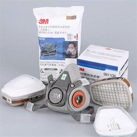 Респираторы полумаска 3M 6200 с фильтрами 6001, держатели 501 ...