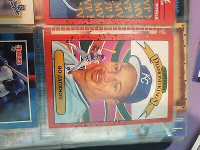 Donruss Bo Jackson Diamond Kings Rare Original Error I In